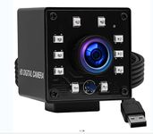 Webcamera_usb USB Camera 100fps Night Vision Webcam,Full HD 1080P Web Cam with IR Cut and 10pcs Led Board Lights,Day Nights Webcameras,2mp Web Cameras for Most OS (3.6mm lens webcam with IR LED board)