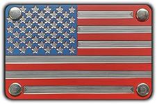 Milspin Tri-Color American Flag Metal Morale Patch (with 'Hook-Side' Backer)