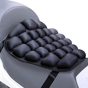 Auzkong Motorcycle Seat Cushion Air Seat Cushion, Water Fillable Cooling Down Seat Pad, Pressure Relief Motorcycle Air Seat Pad for Cruiser Touring Saddles 14.9" x 13.9"