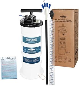 FIRSTINFO 2nd Generation Pneumatic/Manual 6.5 Liter Oil/Fluid Changer Vacuum Extractor Pump w/Hose Storage + 3.5 x 4.5 mm Engine Oil Hose + Dust Cover