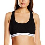 Tommy Hilfiger - Womens Bralette - Iconic Cotton Bra - Racer Back Bra - Tommy Hilfiger Women Underwear - Organic Cotton - Black - M