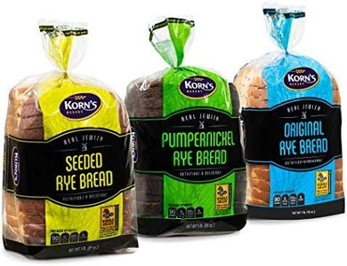 Rye Bread | 3 Flavor Variety Bundle | (1) Seeded Rye Bread, (1) Real Jewish Rye Bread ( Seedless) & (1) Pumpernickel Bread | 2-3 Day Shipping |16 oz per Loaf - Stern's Bakery [ 3 Loaves of Bread Included ]