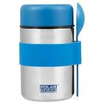 Polar Gear Insulated Food Flasks for Hot Food – Triple Layer Stainless Steel Hot Food Flask with Spoon – Keep Meals & Drinks Hot for 6 Hours & Cold for 6 Hours – Soup Flask for Work, School - Blue