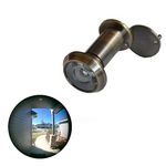 TOGU TG2814YG-AB Brass UL Listed 220-degree Door Viewer with Heavy Duty Privacy Cover for 1-3/8" to 2-1/6" Doors, Antique Bronze Finish