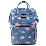 Tip 'n' Top Baby Diaper Bag Kids Travelling Bag with Insulated Bottle Pockets for Toddlers & Infants (Elephant Print)