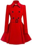 ForeMode Women's Wool Trench Coat W