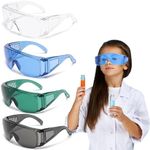 Congralala Kids Safety Glasses, Kids Protective Goggles, Impact Resistant Safety Goggles, Child Youth Size, 4 Pairs (Multi)