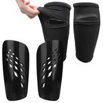 Senston Soccer Shin Guards with Sleeves - Not Easy to Slip Out Shin Guard Soccer Shin Pads Adult/Youth - Size M