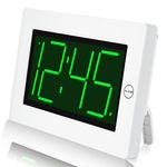 LED Digital Clock, Alarm Clock, Wall Clock, 3" LED Digit Display, Adjustable Brightness, Auto Night Mode, Auto Alarm Volume Increasing, Wall-Mount & Table-top, Alarm Clock for Bedroom