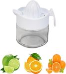 Best House | Lemon Squeezer | Manual Lemon Citrus Juicer | 300ml | WHITE | Multifunctional Glass Fruit Juicer | Lemon Lime Orange Citrus Squeezer Manual Hand Press Juice (Pack of 1)