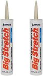 Sashco 10002 Big Stretch Acrylic Latex High Performance Caulking Sealant, 10.5 Oz Cartridge, Almond, Pack of 2