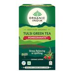 ORGANIC INDIA Tulsi Green Tea,Pomegranate,25 Tea Bags,2 Grams