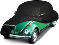 Waterproof Car Covers for 1960-1980 Volkswagen Beetle Bug Sedan 2-Door Saloon(Black) 210T Custom Outdoor Storm Hood