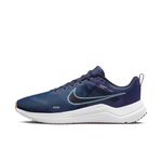 Nike Men Downshifter 12 Road Running Shoes Sneaker, Midnight Navy Worn Blue Dark Obsidian, 8 UK