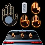 Qeeanmo Hand Gesture Light for Car,3 In1 Fun Gesture Finger Light for Car with RC, Car Accessories LED Car Back Window Sign Car Gadgets & Road Rage Signs for Drivers