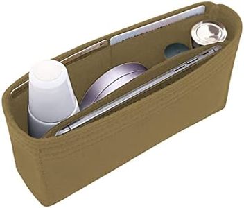 GREENSHEEP Women Felt Fabric Purse Organizer Inserts for Ladies Shoulder Handbag, Tote, Hobo Bag Purse Divider, Multiple Storage Compartment (Beige) (7.5x1.8x4) (Size - Miniature)