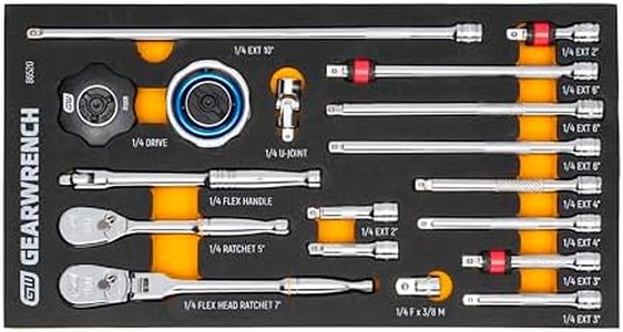 GEARWRENCH 18 Piece 1/4" 90T Ratchet & Drive Tool Set with EVA Foam Tray - 86520