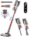 Cordless Vacuum Cleaners, 85,000PRM Wireless Vacuum Cleaner, Lightweight Stick Vacuum, 7 in 1 Rechargeable Cordless Vacuums for Home, Vacuum Cleaners with 2 Adjustable Powerful Suction (Halo Red)