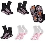 6 Paris Health Socks,Self-Heating Thermal Shaping Socks Thermal Heated Socks for Men Women (2 Pairs White + 4 Pairs Black)