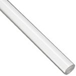 Acrylic Round Rod, Transparent Clear, Standard Tolerance, Fed. Spec. L-P-391A, 1" Diameter, 24" Length