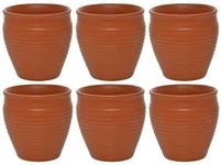 ADHAATA Ceramic Kulhar Kulhad Cups Traditional Indian Tea Chai Coffee Cup 6 OZ (Set of 6pc)