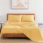 LANE LINEN 100% Organic Cotton King Fitted Bed Sheet Set | Pack of 3 Pc – 1 Fitted Bedsheet & 2 Pillow Cases | Deep Pocket Elastic | Breathable & Wrinkle-Free Bedding (Cocoon,King)