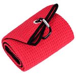 Mile High Life Golf Towel | Tri-fold Waffle Towels | Premium Microfiber Fabric | wiith Heavy Duty Carabiner Clip