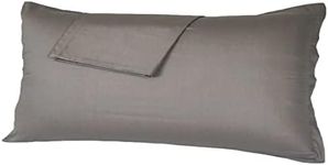 uwkcy Body Pillow Cover/Case with Zipper, 100% Natural Cotton Zippered Body Pillowcas, 500 Thread Count (20x54 inch / 51x138cm, Dark Grey)