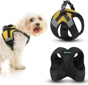 Gooby Soft Mesh X Step in Dog Harness - Yellow, Large