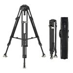 SmallRig FreeBlazer Heavy-Duty Carbon Fiber Tripod, 72" Video Tripod with One-Step Locking System, Carbon Tripod with 75mm Bowl, Load up to 55 lbs, for Camera, Camcorder-4167