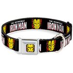 Buckle-Down DC-WIM001-L 15-26""IMA-Iron Man Face Red/Yellow Dog Collar, Large