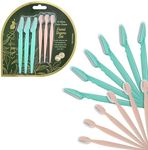 Earth & I 12 Count Dermaplaner Razor for Face 2 Sizes, Ladies Face Shaver for Peach Fuzz, Micro Blade Facial Razors for Women, Brow Shaper, Derma Blade, Dermabrasion, Facial Tools for Estheticians