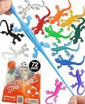 UpBrands 72 Super Stretchy Lizards Toys 3 Inches Bulk Set, 12 Colors, Kit for Birthday Party Favors for Kids, Goodie Bags, Easter Egg Basket Stuffers, Pinata Filler, Small Students Rewards