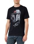 Star Wars Men's Mandalorian - Shadows T Shirt, Shadows Black, M UK