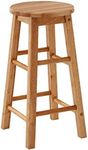 Premier Housewares Bar Stool Tropical Hevea Wood, 61 x 31 cm - Natural