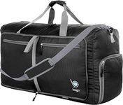 bago Duffel Bags for Traveling - 80L Medium Duffel Bag with Shoe Compartment - Explore The World in Style & Convenience - Durable, Lightweight & Foldable Travel Duffle Bag (Black)