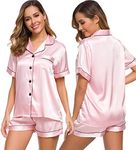 SWOMOG Womens Silk Satin Pyjamas Se