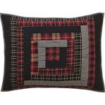 VHC Brands Rustic & Lodge Bedding-Cumberland Red Sham, Standard