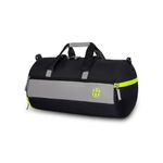 Harissons Trinity 28L Water Resistant Sports Duffel Gym Bag for Men & Women with Shoe Compartment & Yoga Mat Holder (Black & Green)