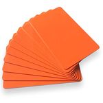 10 x NFC Visit Cards Tags | NXP Chip NTAG213 | 144 Bytes Memory | colored Hard PVC Business Cards | High Scan Strength … (orange)