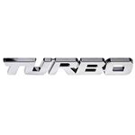 Careflection Turbo Large Silver Badges Emblem Sticker Graphics Decal (Silver)