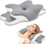 Sleep Apnea Pillow with Neck Pain & Snoring Relief -Orthopedic Cervical Pillow, Ergonomic Contour Memory Foam Pillow for Side,Back,Stomach Sleepers,Dreamers (Gray)
