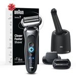 Braun Electric Shaver for Men, Series 7 7185cc, Holiday Gifts for Men, Wet & Dry Shave, Shaving Kit with SmartCare Center and Beard Trimmer