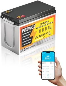 FEENCE 12V 330AH Selbsterwärmung LiFePO4 Lithium-Batterie mit 200A BMS, 4224Wh Capacity, -20℃ Ladung, 15000 Tiefzyklus Wiederaufladbare Lithium Akku für Wohnmobil, Notstromversorgung, Solar & Netzunab