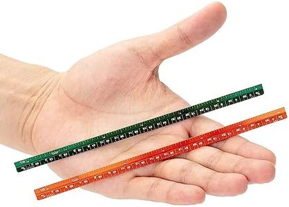 Mr. Pen- Small Architectural Scale Ruler, Aluminium, 6 Inch, 2 Pack, Green and Orange, Pocket Size Ruler, Triangle Ruler, Metal Ruler Set, Architect Scale Ruler for Blueprints