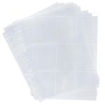 270 Pockets Trading Card Sleeves, 15 Sheets Double Sides Loose-Leaf Card Protector Clear Pages for Pokemon Cards Game Baseball Sports Yugioh Business Cards OS2115