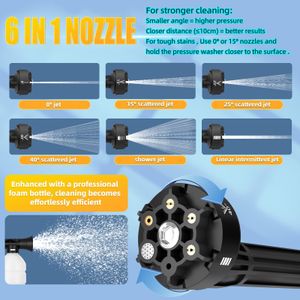 Cordless 6-in-1 Pressure Washer – Portable Power Cleaner