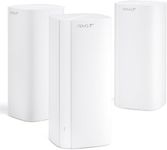 Tenda BE5100 WiFi 7 Mesh WiFi System – Dual-Band Whole-Home Coverage (6,600 Sq. Ft.), 1×2.5G + 2×1G Gigabit Ports, MLO & Ethernet Backhaul for Seamless Roaming, EasyMesh & VPN Ready- ME6 Pro (3-Pack)