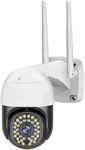 Eyetech WiFi 1440P PTZ Wireless Multiple IRs WiFi Camera Surveillance Outdoor, for Home, PTZ, 360° Tilt, Motion Tracking, IP66 Weatherproof, 2-Way Audio, Security Camera