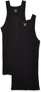 2(X)IST Evolve Men's Cotton Comfort Square Cut Tank Multi Pack, Black, Medium